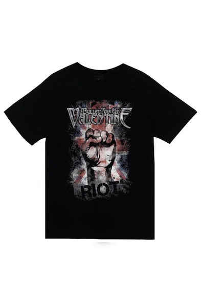 fame-stoned Bullet For My Valentine Baskılı Unisex %100 Pamuk Siyah T-shirt