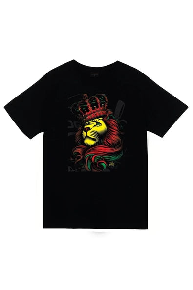 fame-stoned  Unisex Aslan Kral Baskılı T-shirt