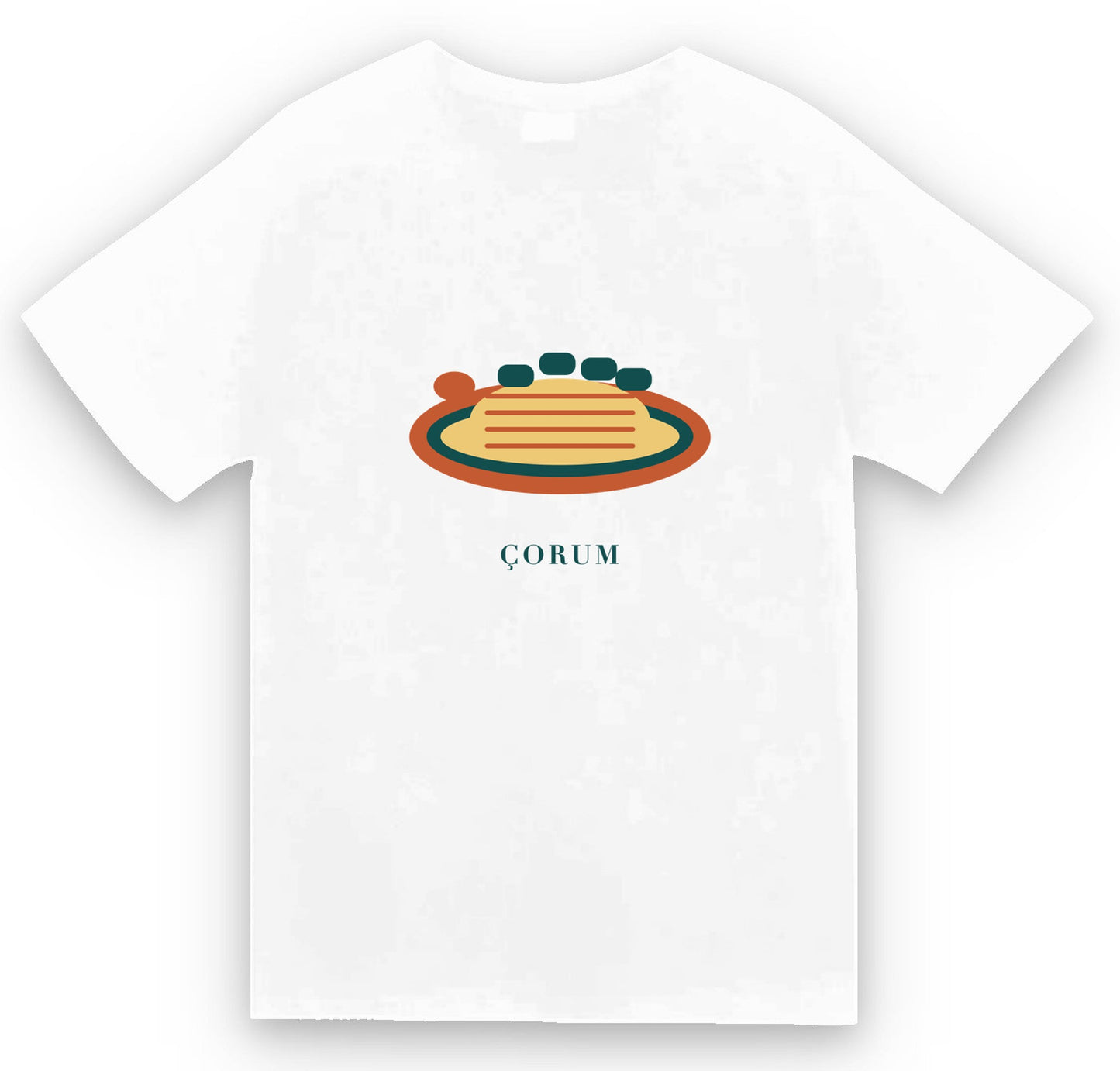 Çorum İskilip Dolması baskılı beyaz t-shirt