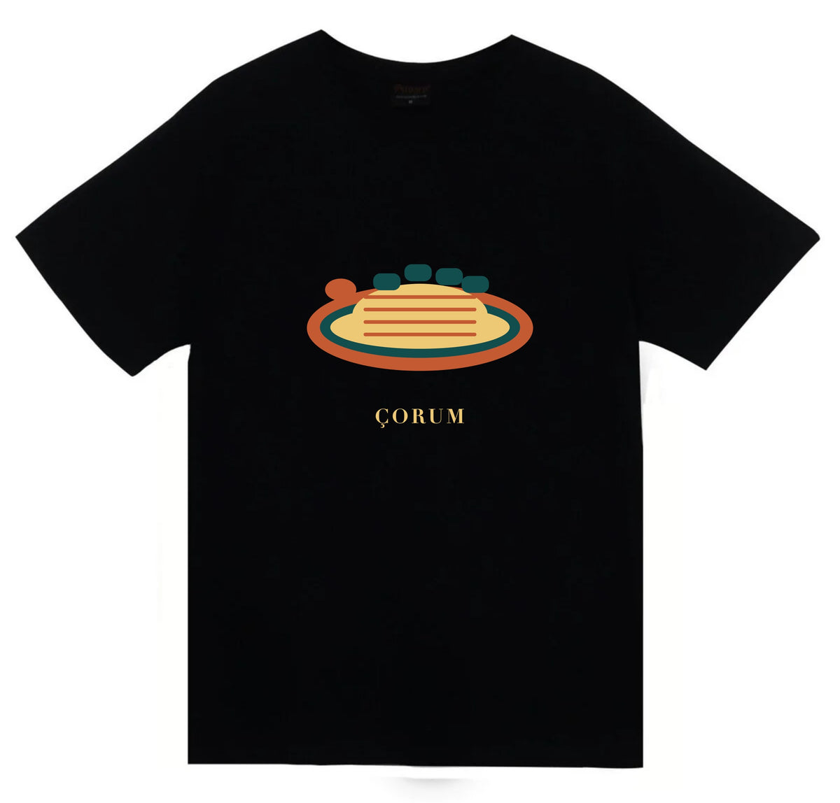 Çorum İskilip Dolması baskılı siyah t-shirt