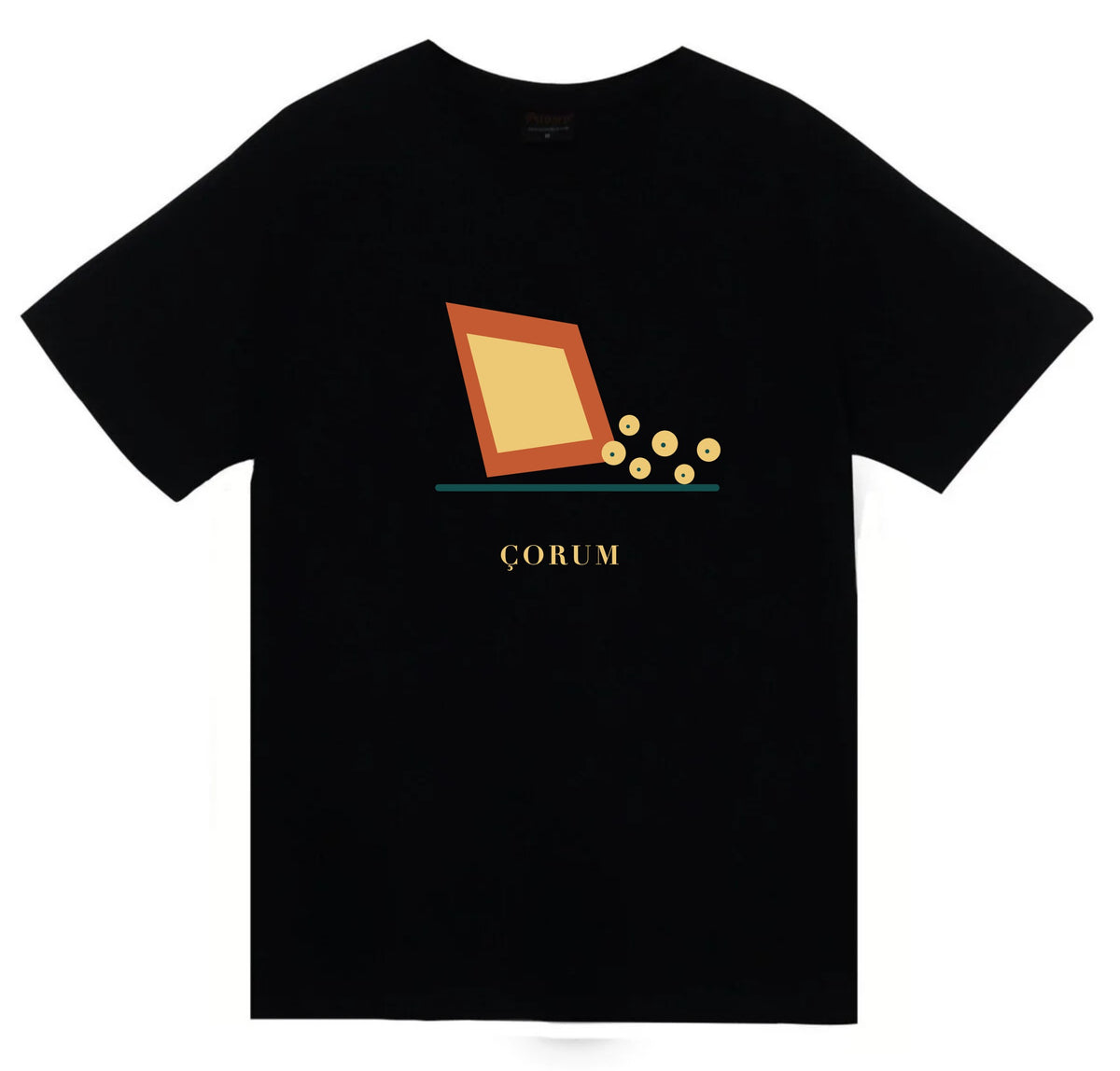 Çorum Leblebisi baskılı siyah t-shirt