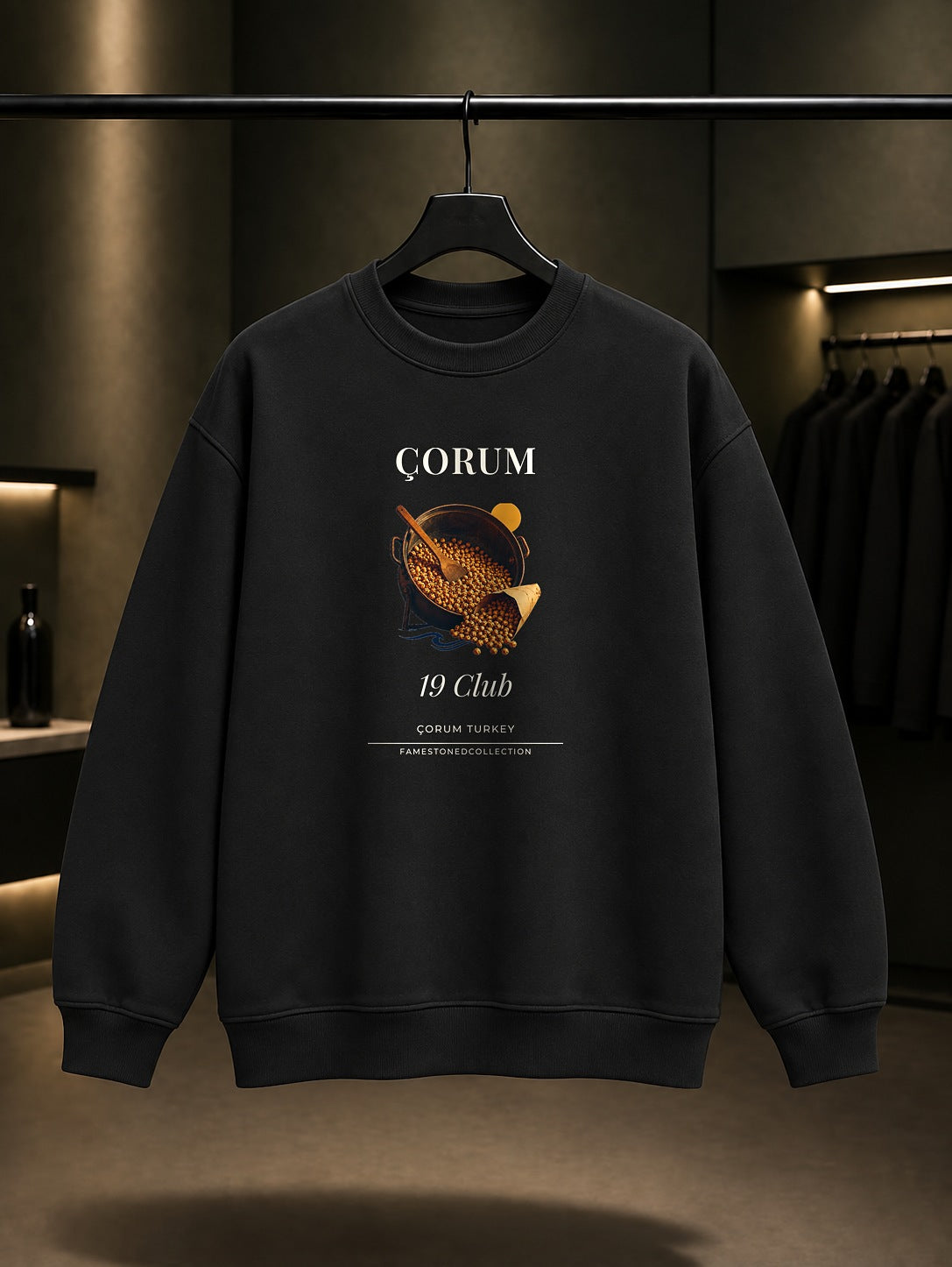 Çorum Leblebisi 19 Club Sweatshirt Siyah
