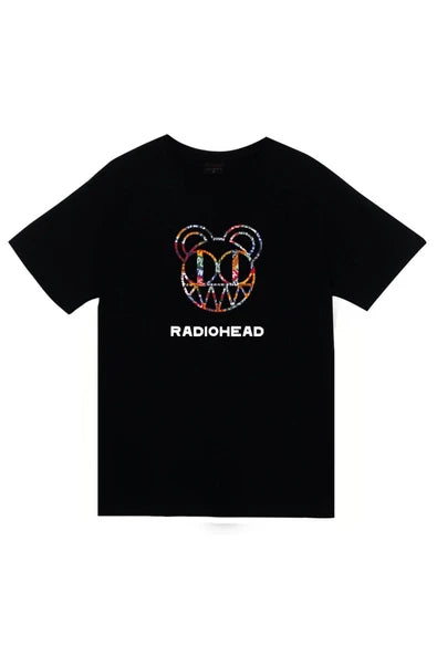 fame-stoned Unisex Siyah Radiohead Baskılı T-Shirt