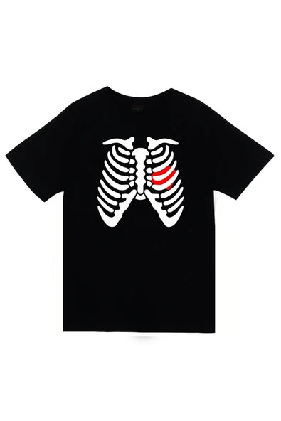 fame-stoned  Unisex Siyah Kurukafa Baskılı T-shirt