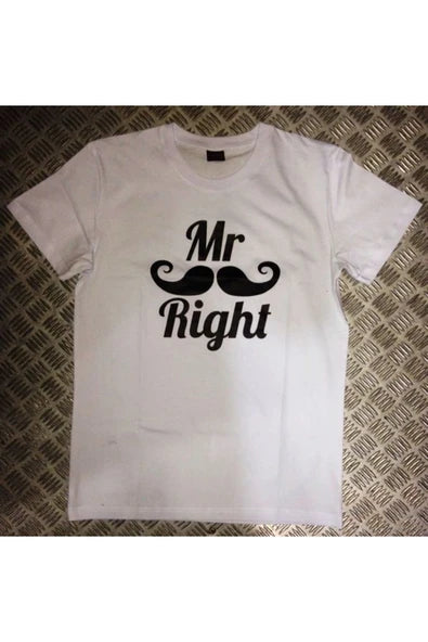 fame-stoned  Mr Rıght Baskılı T-shirt