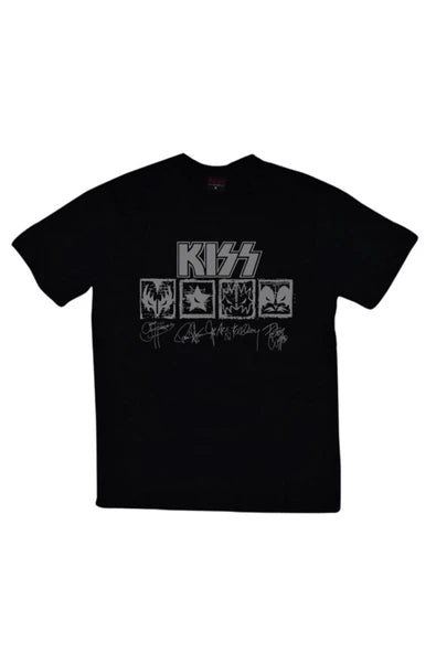 fame-stoned  Kiss Baskılı Unisex %100 Pamuk T-shirt