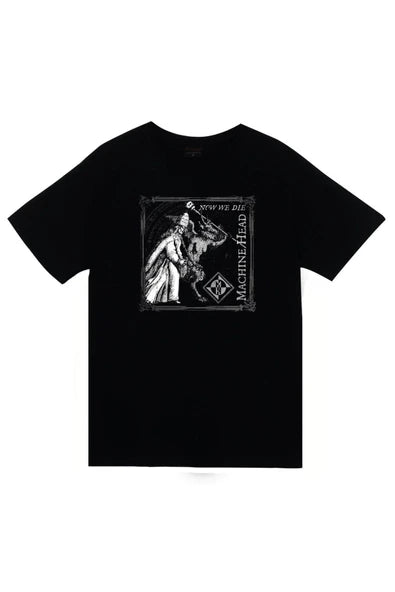 fame-stoned Machine Head Baskılı T-shirt