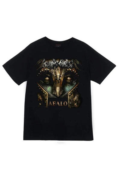 fame-stoned Rotting Christ Baskılı Unisex %100 Pamuk Siyah T-shirt