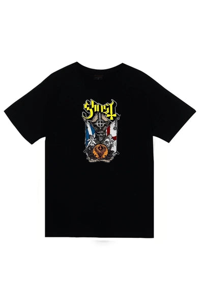 fame-stoned Ghost Baskılı Unisex %100 Pamuk Siyah T-shirt