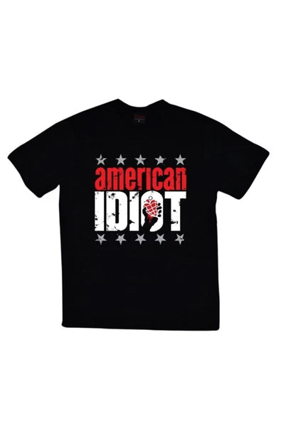 fame-stoned  Green Day Baskılı Unisex %100 Pamuk Siyah T-shirt