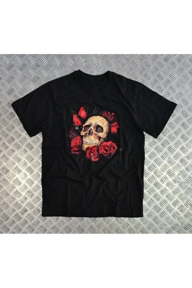 fame-stoned  Kuru Kafa Baskılı Unisex %100 Pamuk T-shirt