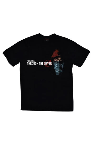fame-stoned  Metallica Baskılı Unisex %100 Pamuk Siyah T-shirt