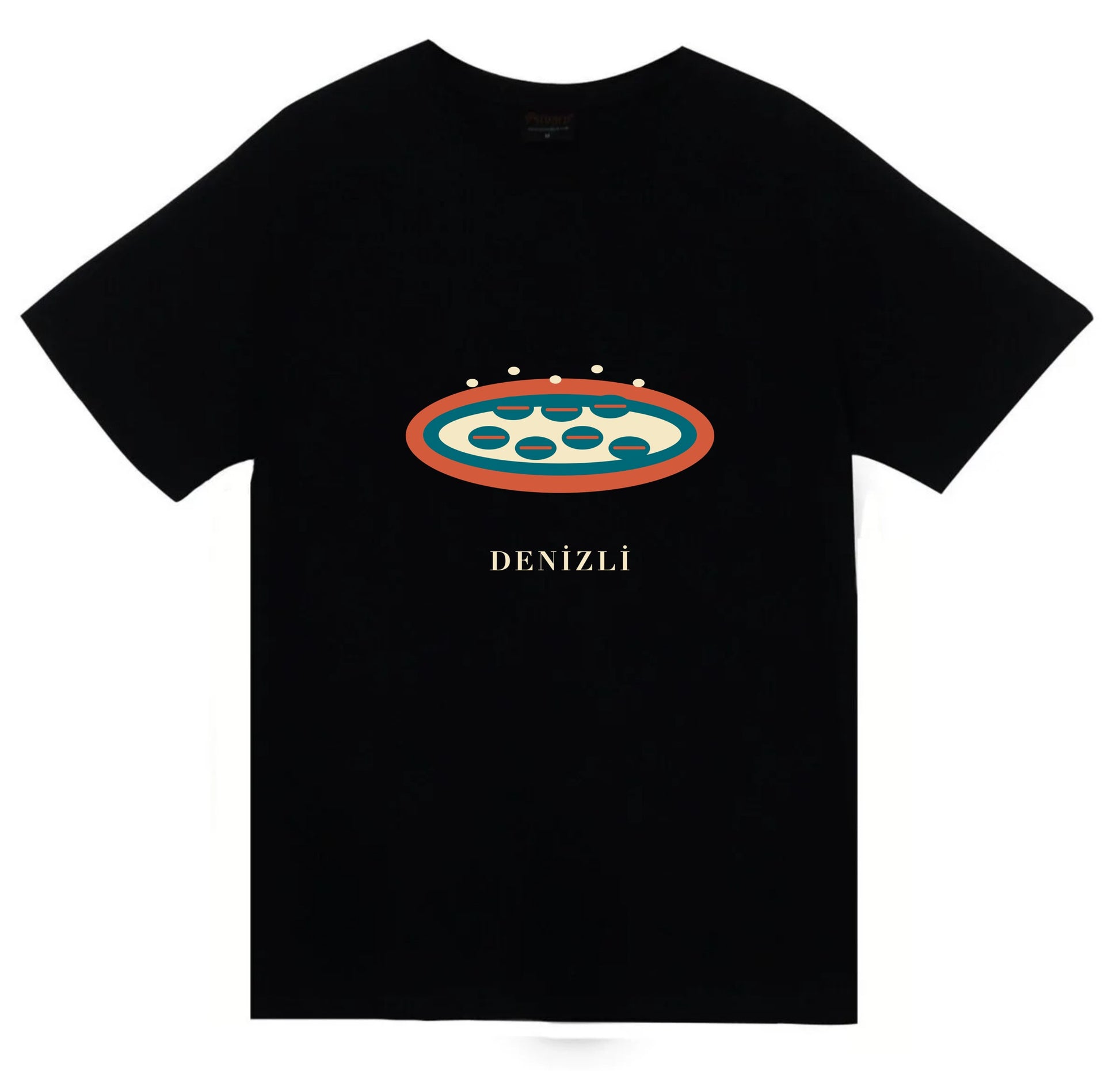 Denizli Cabut Aşı baskılı siyah t-shirt