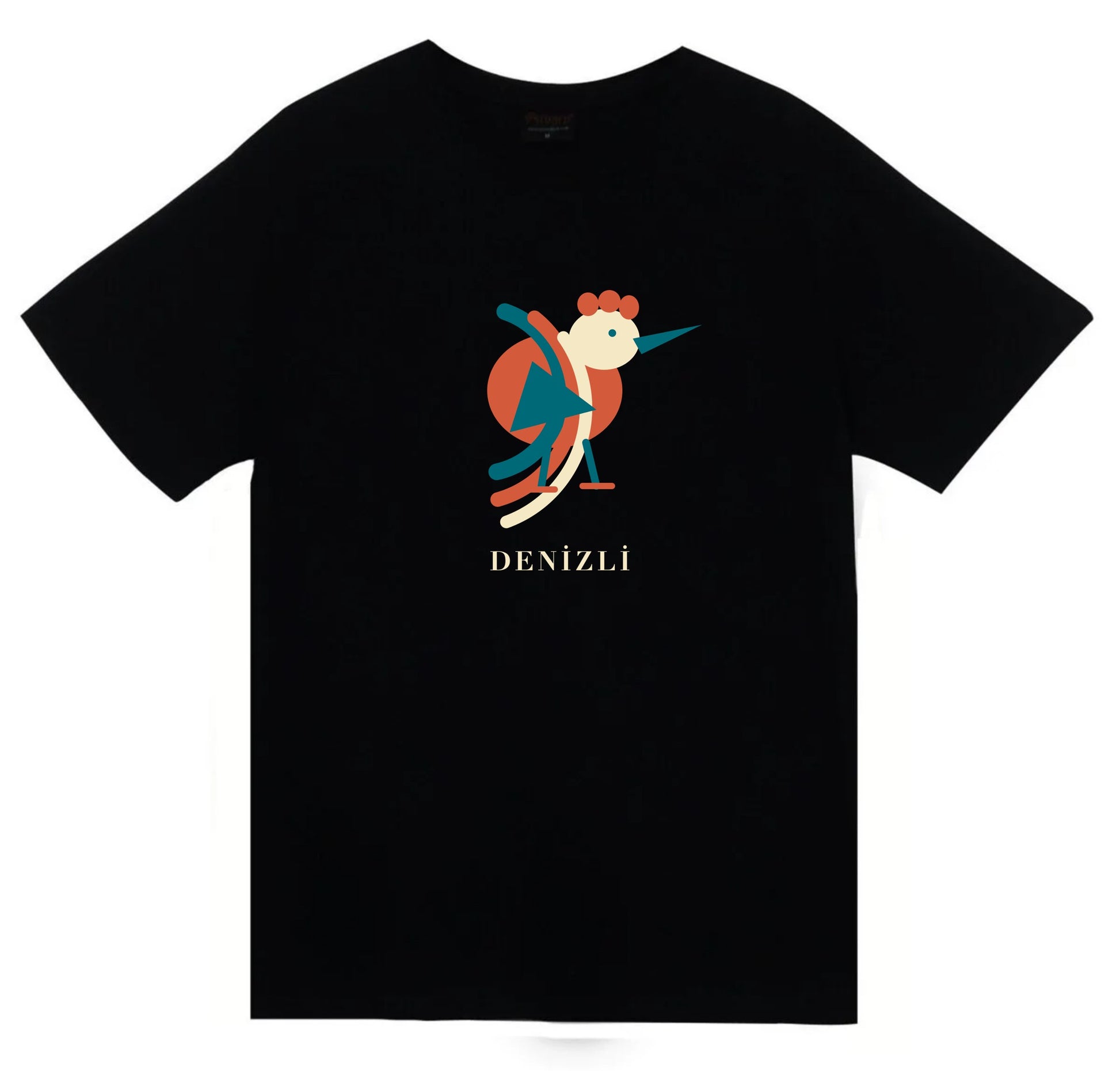 Denizli Horozu baskılı siyah t-shirt