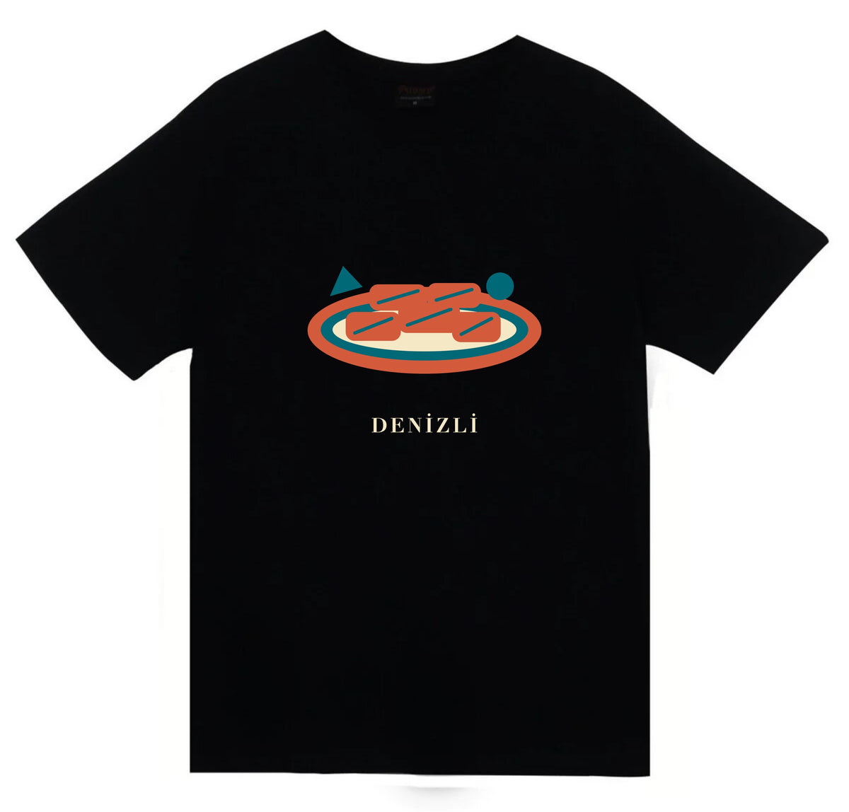 Denizli Kebabı baskılı siyah t-shirt
