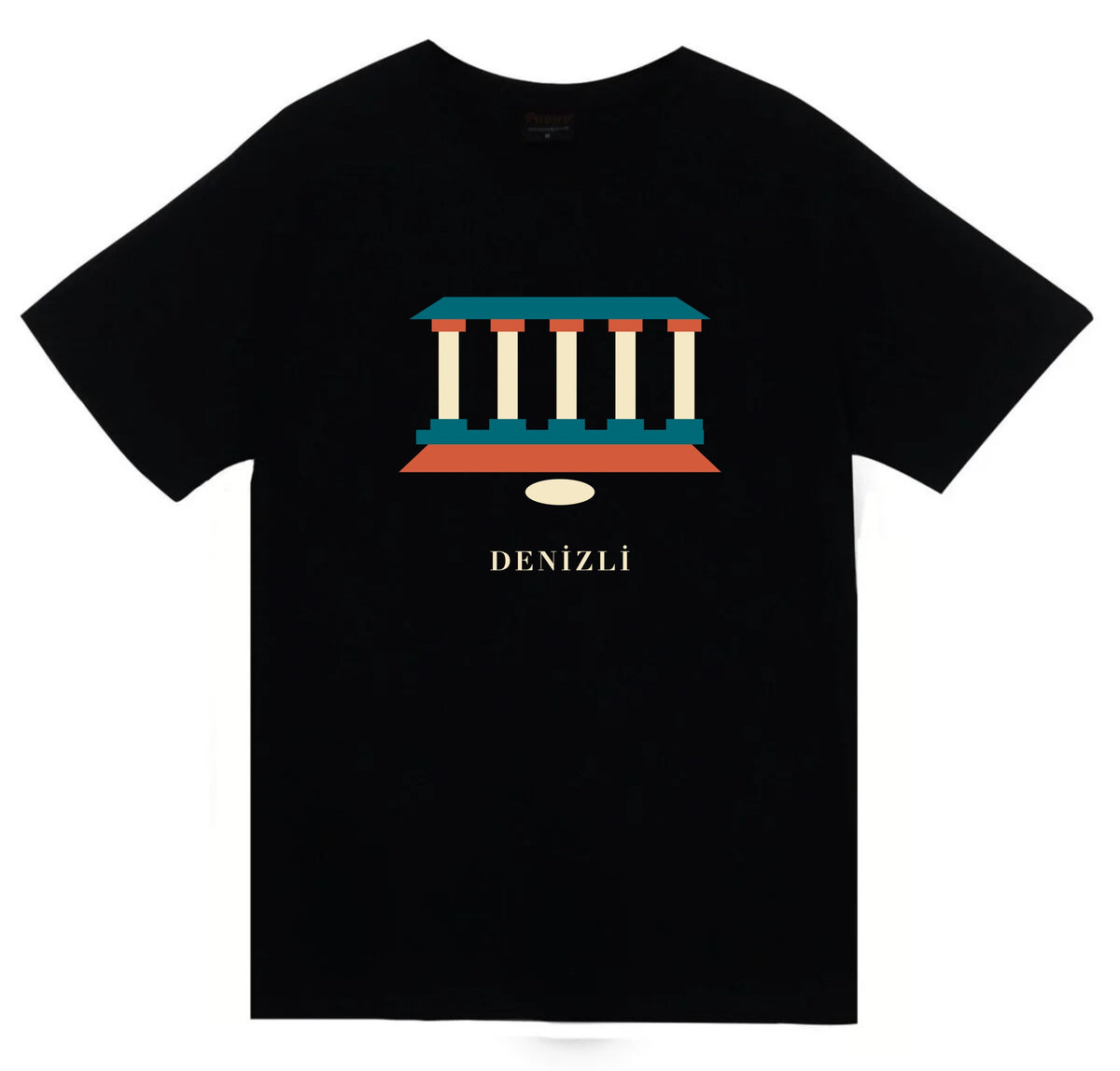 Denizli Laodikeia Antik Kenti baskılı siyah t-shirt