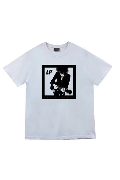 fame-stoned  Lp Laura Pergolizzi Baskılı Unisex %100 Pamuk Beyaz T-shirt