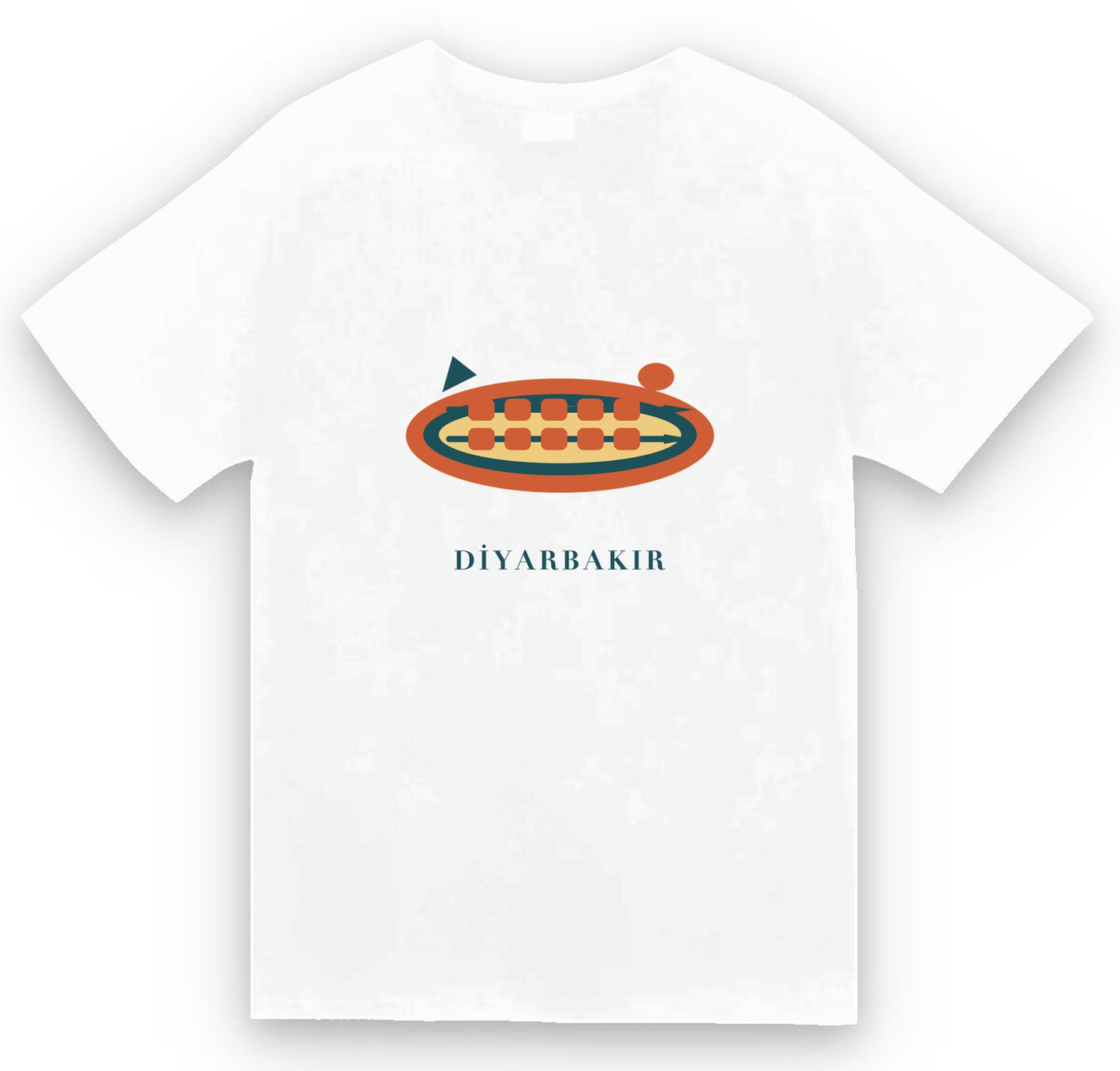 Diyarbakır Ciğer Kebabı baskılı beyaz t-shirt