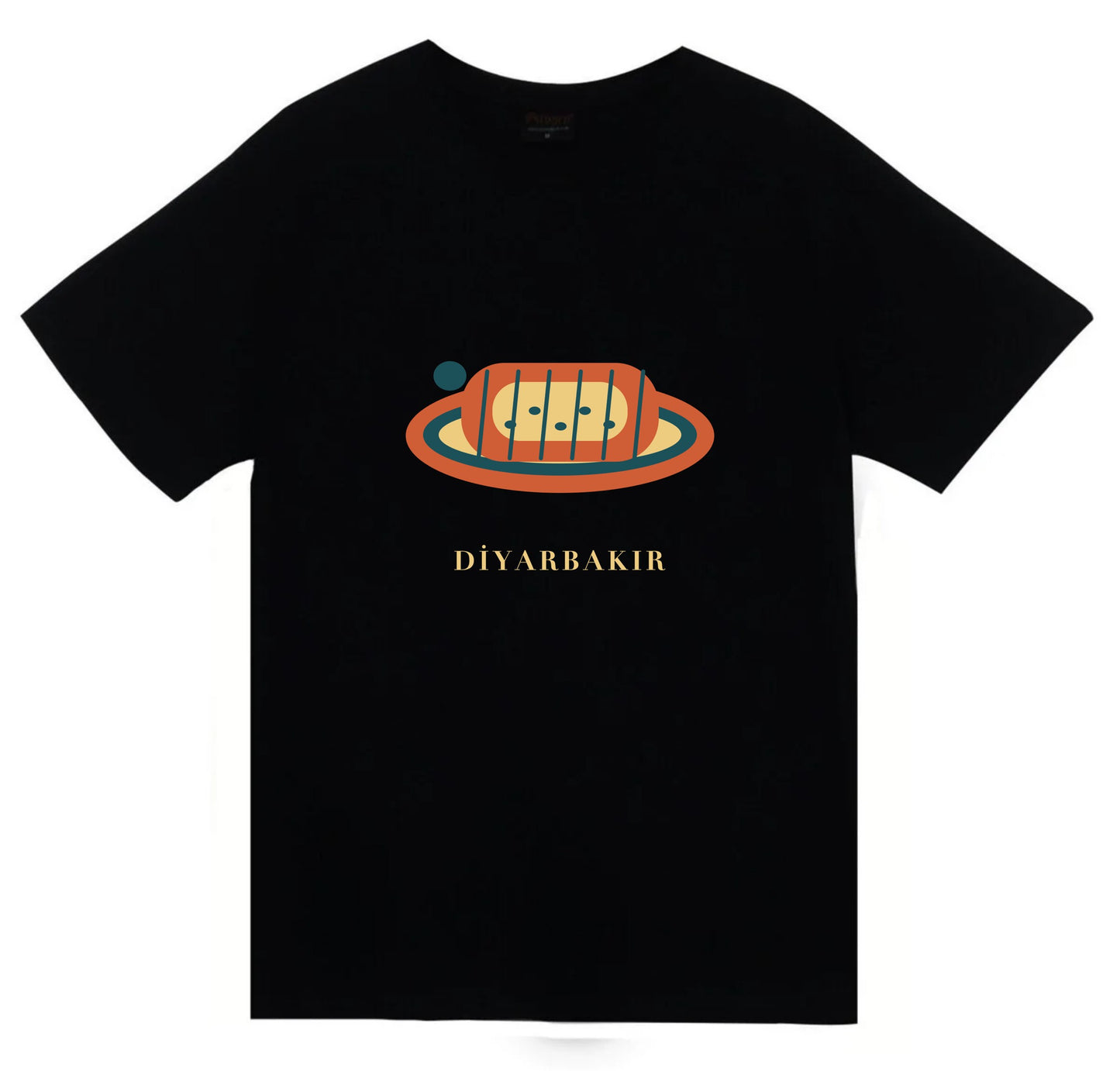 Diyarbakır Kaburga Dolması baskılı siyah t-shirt