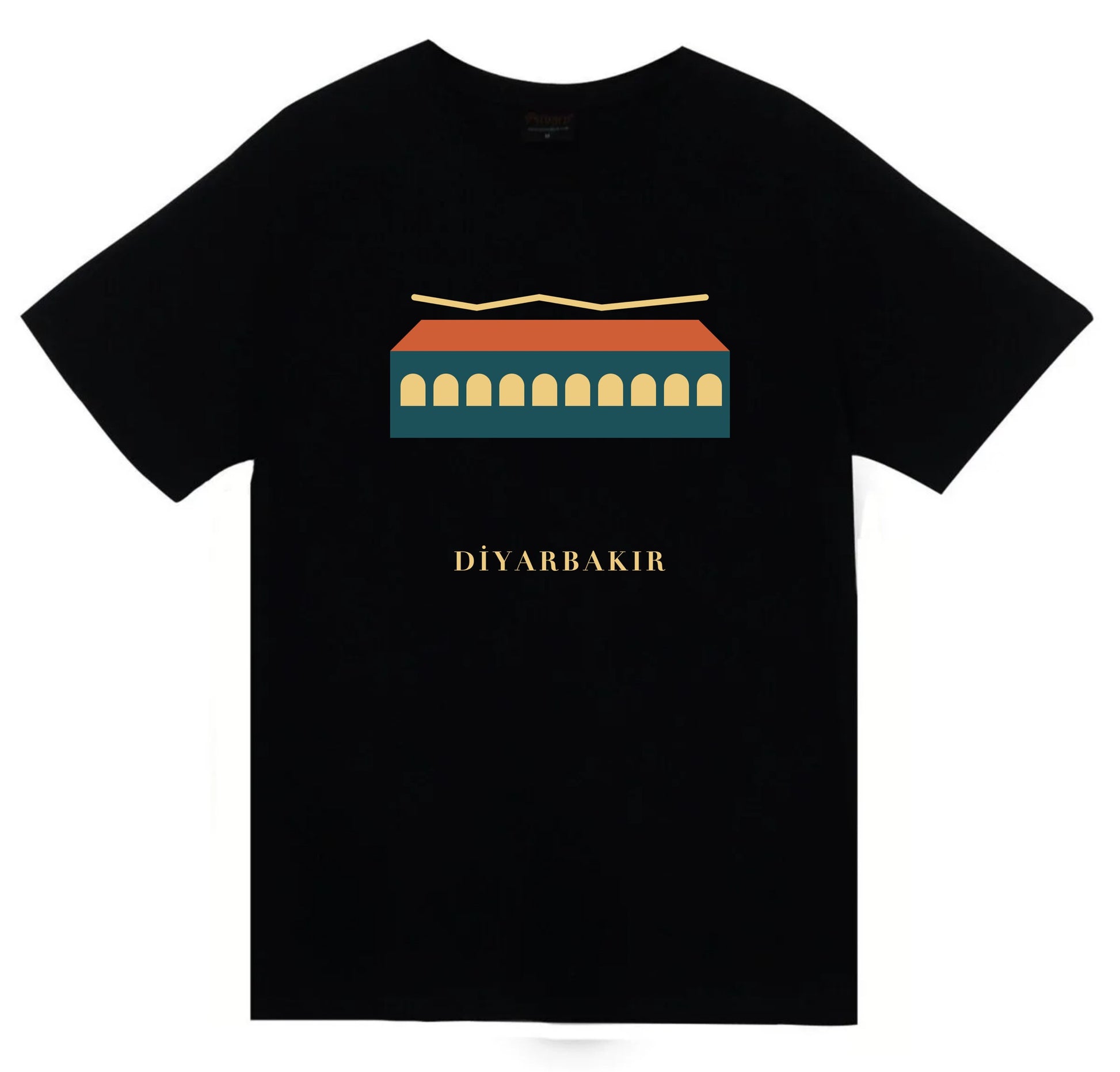 Diyarbakır On Gözlü Köprü baskılı siyah t-shirt