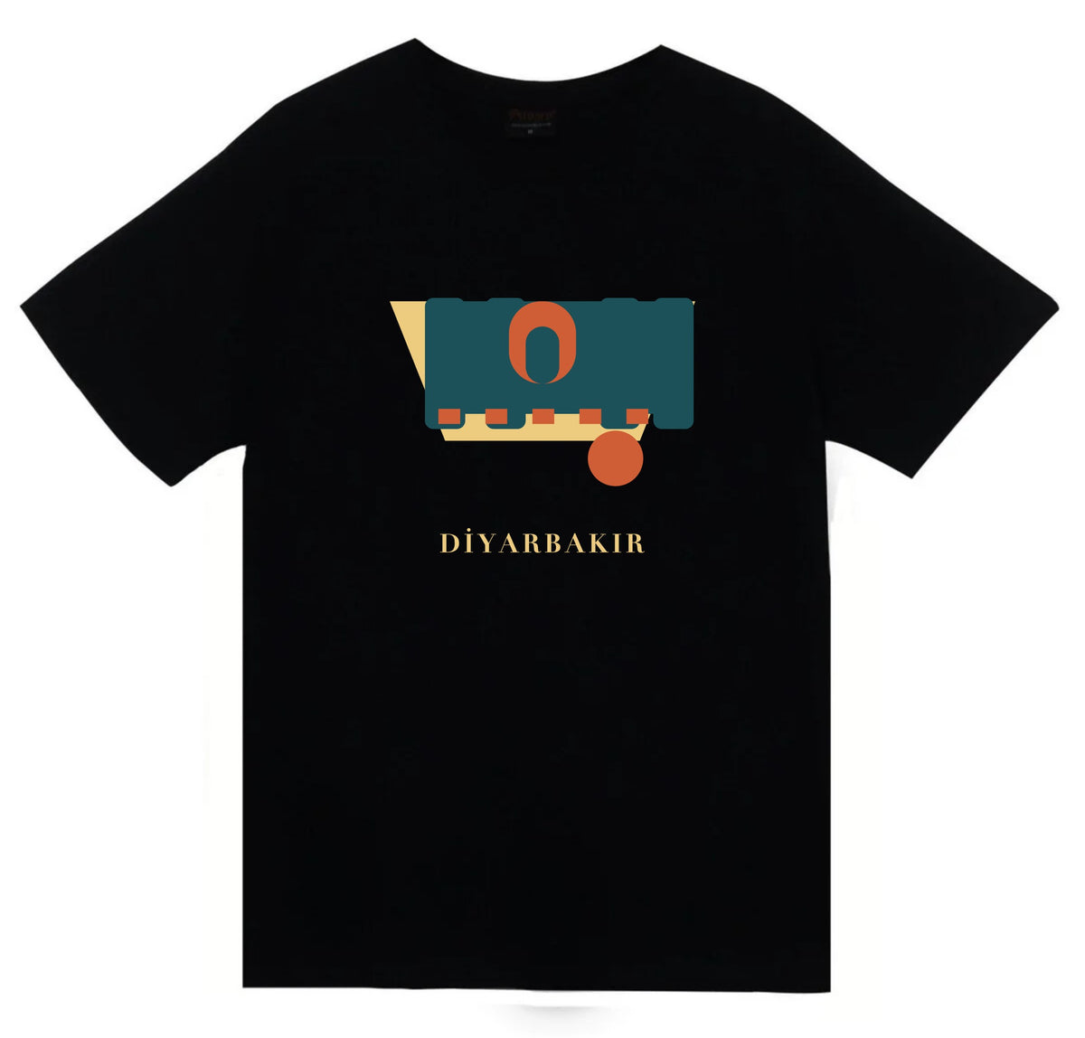 Diyarbakır Zerzevan Kalesi baskılı siyah t-shirt