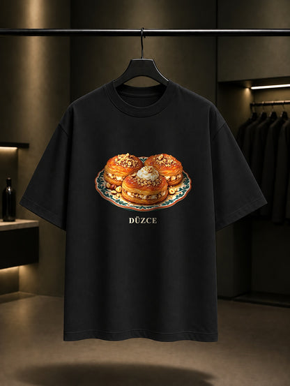 Düzce Melengüççeği baskılı siyah t-shirt