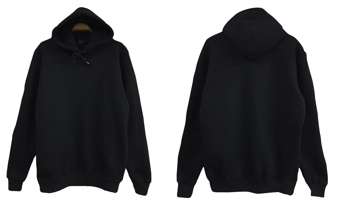 Fame Stoned baskılı siyah kapüşonlu sweatshirt