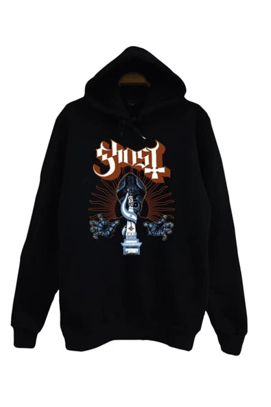 fame-stoned Çocuk Siyah Ghost Baskılı Sweatshirt