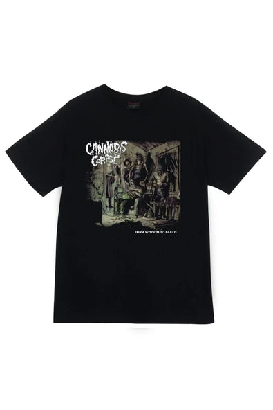 fame-stoned Cannibal Corpse Baskılı Unisex %100 Pamuk Siyah T-shirt
