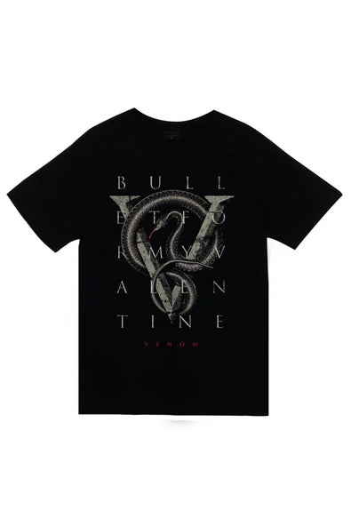 fame-stoned Bullet For My Valentine Baskılı Unisex %100 Pamuk Siyah T-shirt
