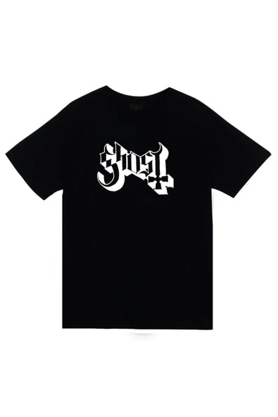 fame-stoned Ghost Baskılı Unisex %100 Pamuk Siyah T-shirt