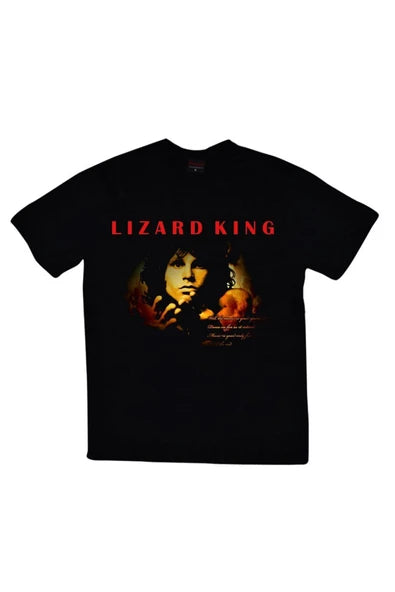 fame-stoned  The Doors Baskılı Unisex %100 Pamuk Siyah T-shirt