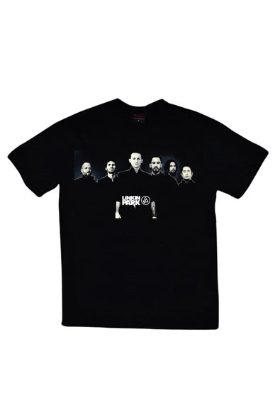 fame-stoned  Linkin Park Baskılı Unisex %100 Pamuk Siyah T-shirt