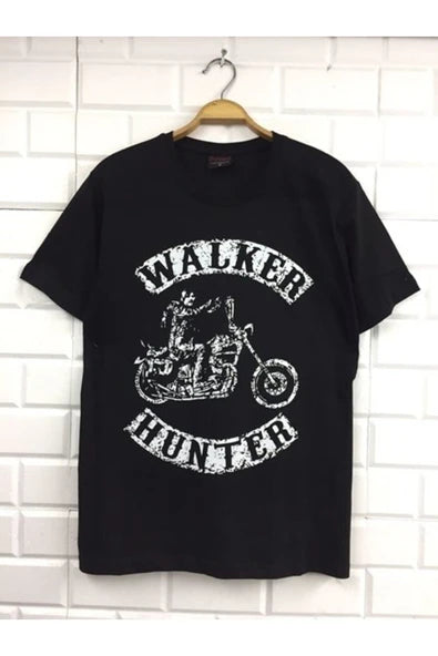 fame-stoned  Unisex Siyah The Walkıng Dead Baskılı T-shirt