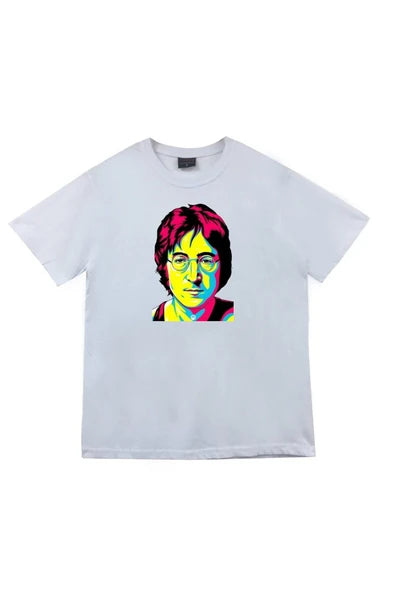 fame-stoned The Beatles Baskılı Unisex %100 Pamuk Beyaz T-shirt