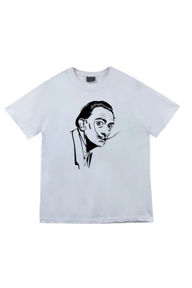 fame-stoned  Unisex Mavi Salvador Dali Baskılı T-shirt