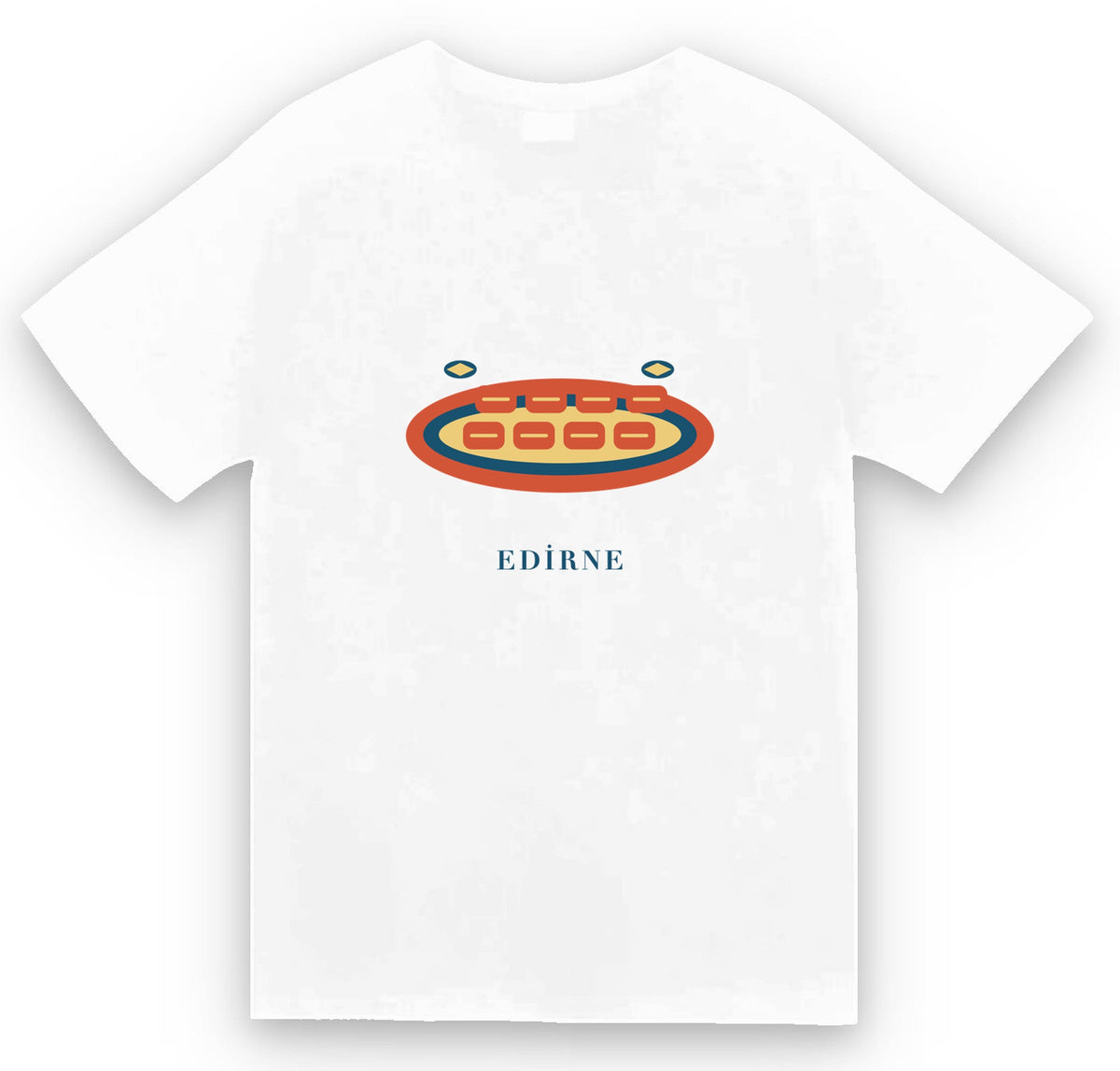 Edirne Badem Ezmesi baskılı beyaz t-shirt
