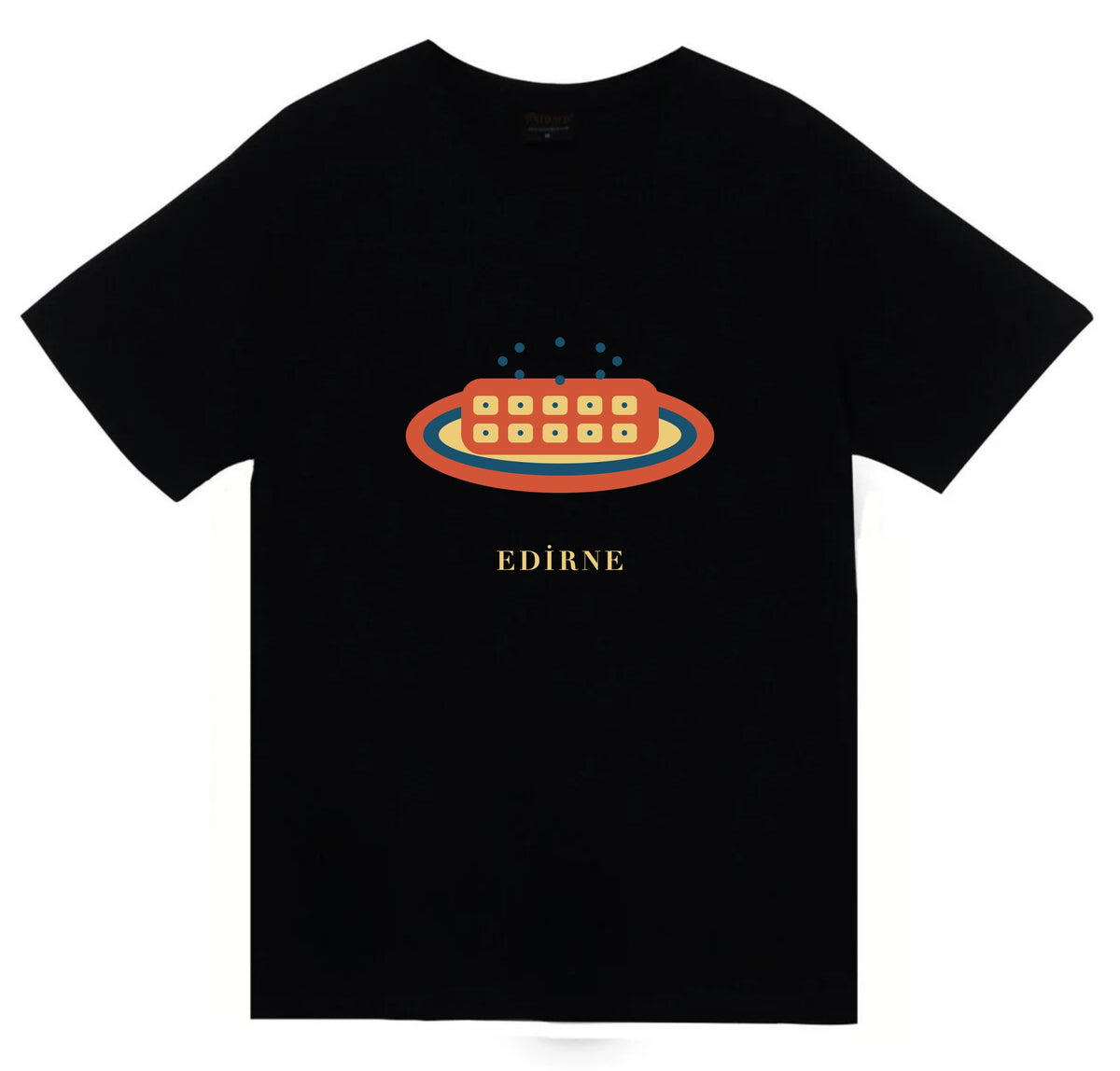 Edirne Devâ-i Misk Helvası baskılı siyah t-shirt