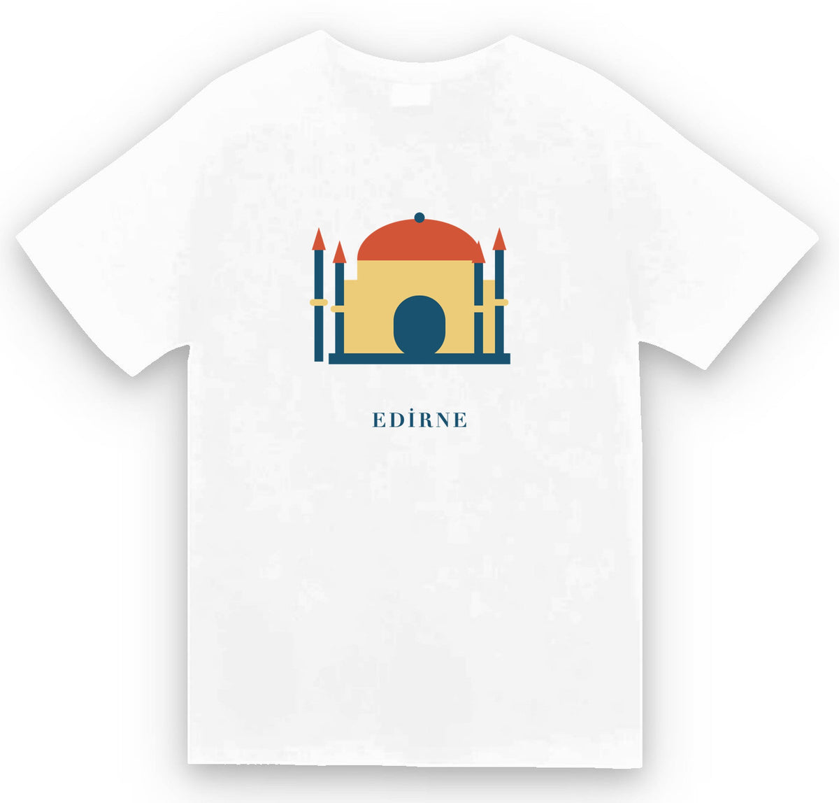 Edirne Selimiye Camii baskılı beyaz t-shirt