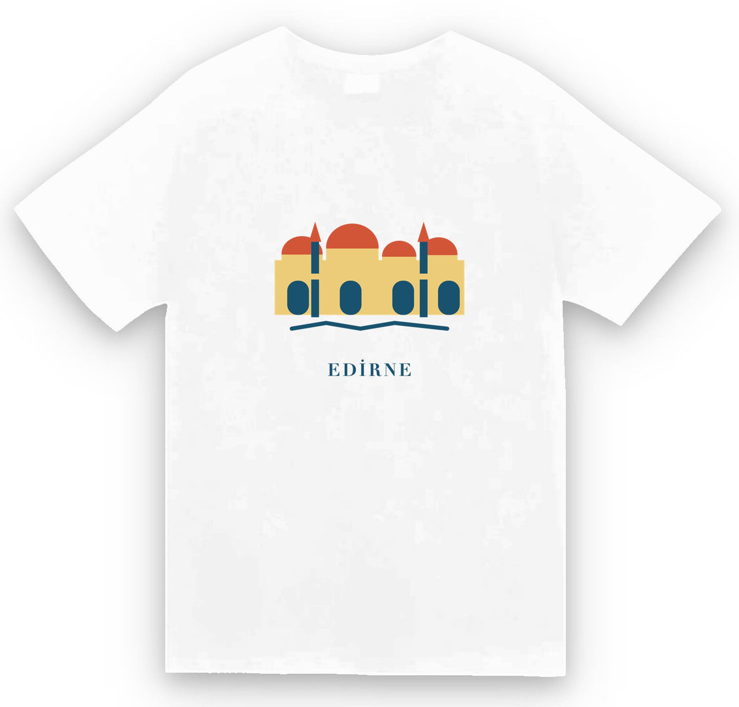Edirne II. Bayezid Külliyesi baskılı beyaz t-shirt