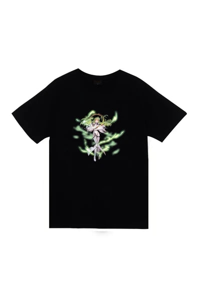 fame-stoned  Code Geass Anime Baskılı Unisex %100 Pamuk Siyah T-shirt