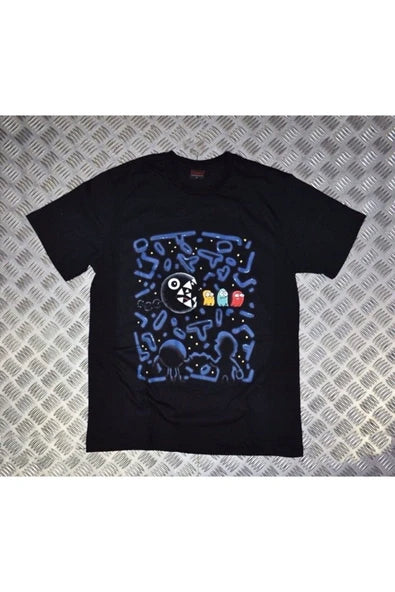 fame-stoned  Unisex Pacman Baskılı T-shirt