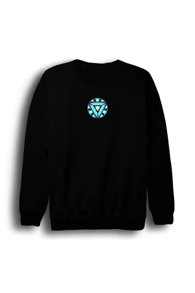 Reaktör - Güç Kaynağı baskılı siyah sweatshirt