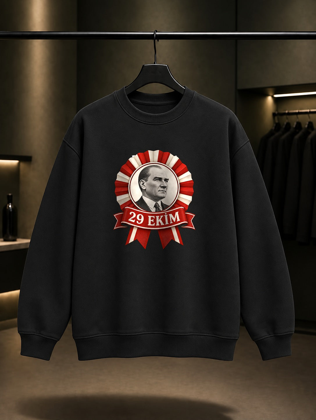Republic Medallion 29 Ekim sweatshirt, siyah