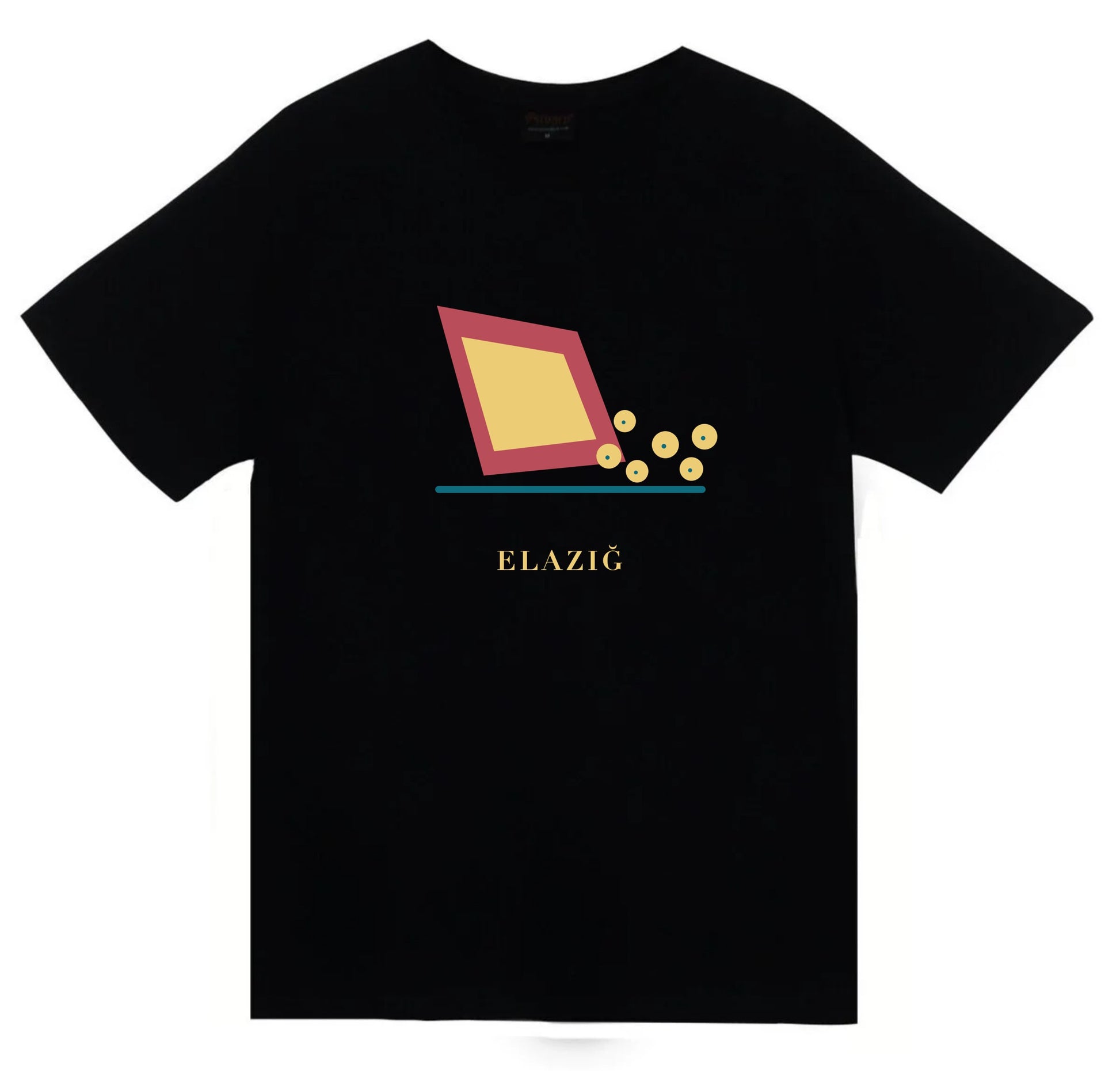 Elazığ Ağın Leblebisi baskılı siyah t-shirt
