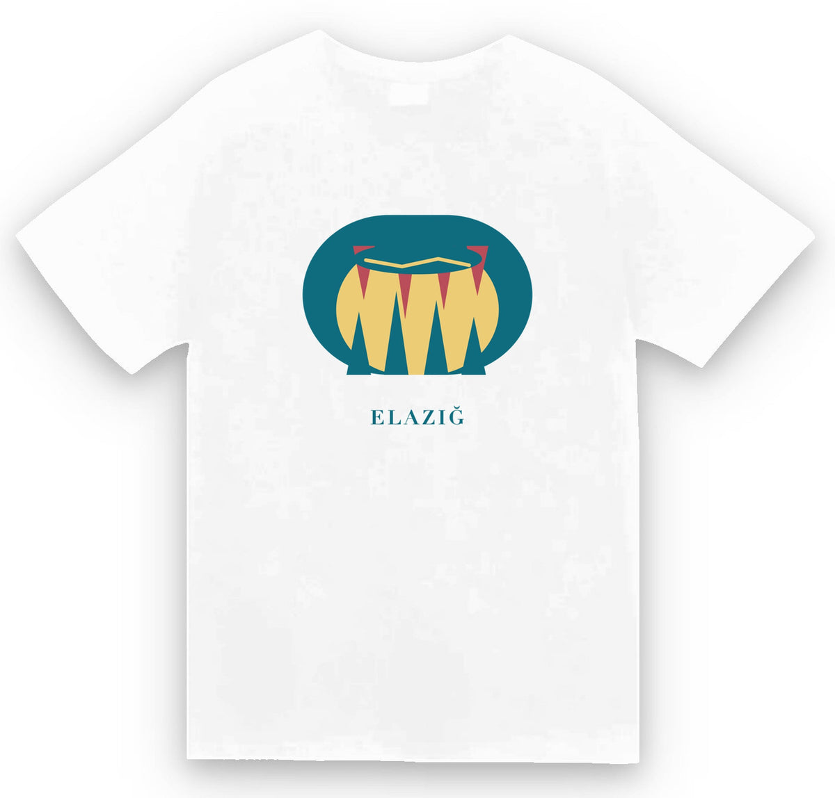 Elazığ Buzluk Mağarası baskılı beyaz t-shirt