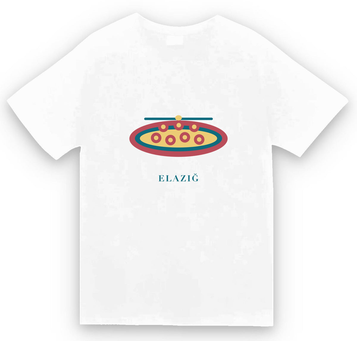Elazığ Harput Köftesi baskılı beyaz t-shirt