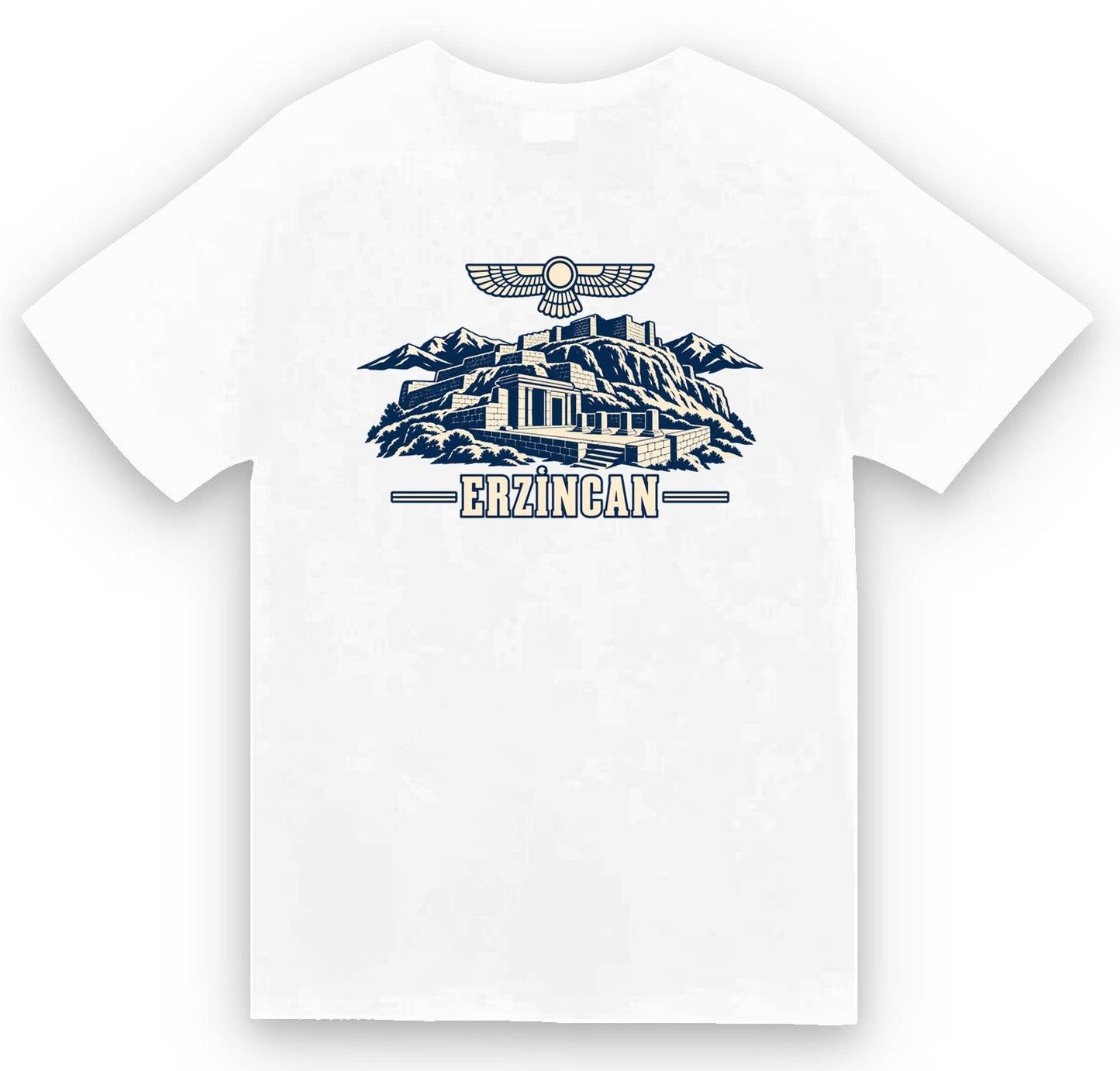 Erzincan Altıntepe Urartu baskılı beyaz t-shirt