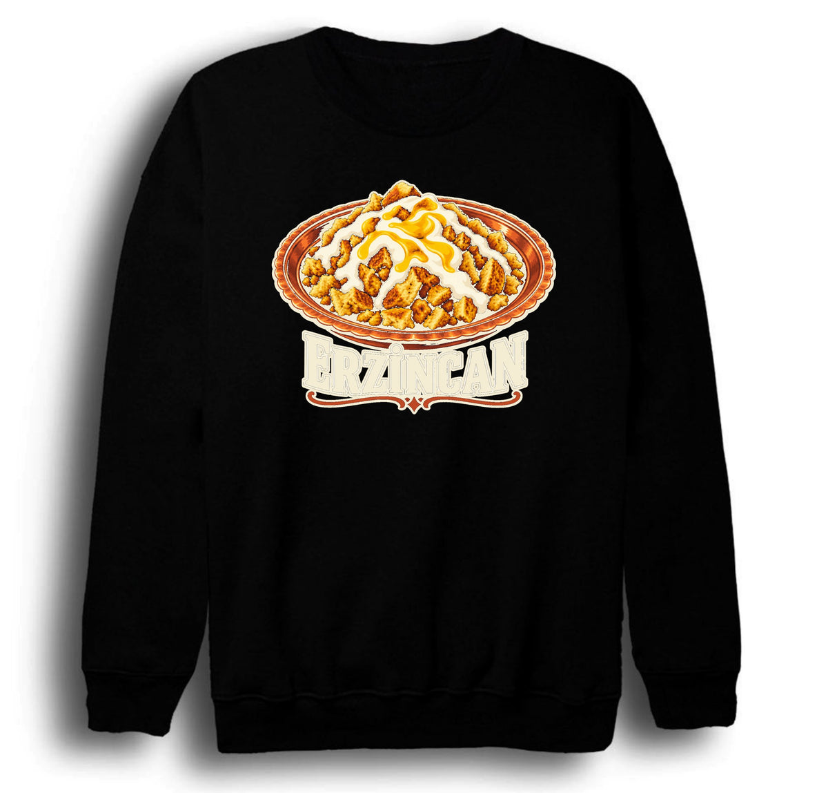 Erzincan Babikko baskılı siyah sweatshirt