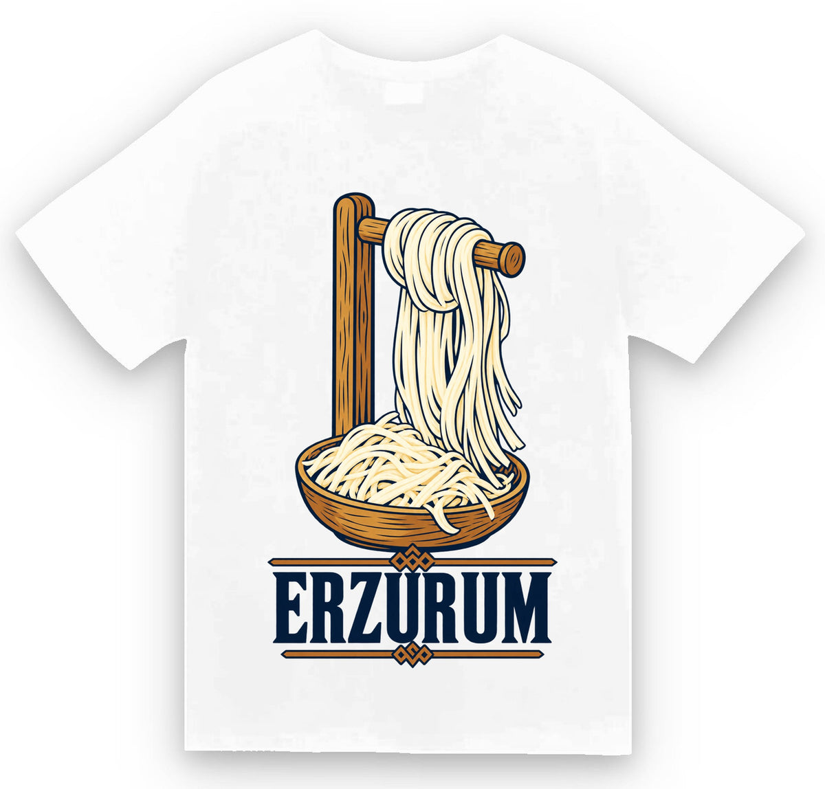 Erzurum Civil Peyniri baskılı beyaz t-shirt